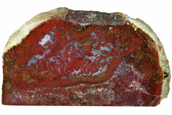 Red, Indonesian Plume Agate Section - North Sumatra, Indonesia #185359
